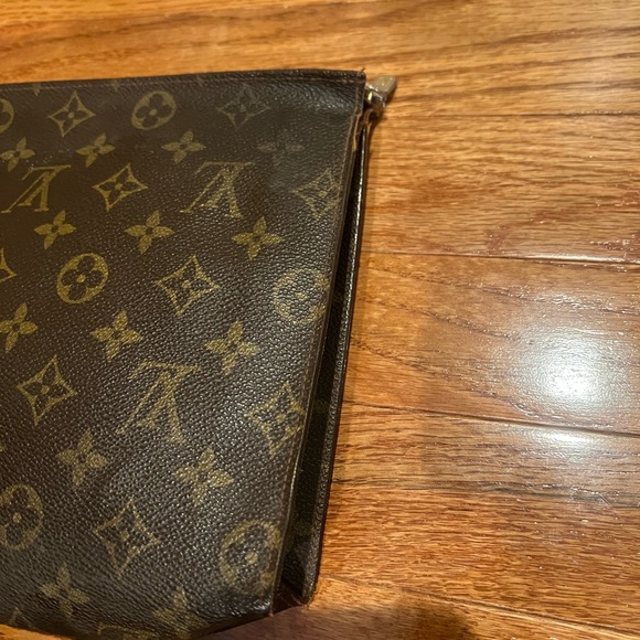 Louis Vuitton Monogram Toiletry Pouch Cosmetic Bag Clutch 26 vintage poor cond - Picture 8 of 16